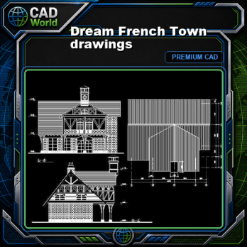 Dream French Town drawings