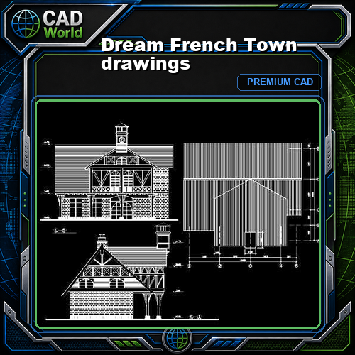 Dream French Town drawings