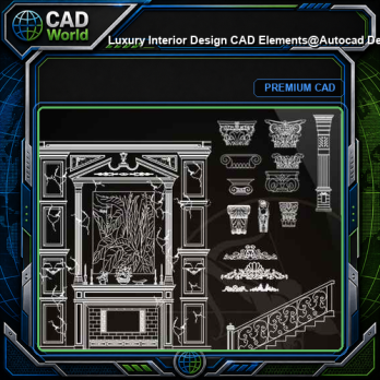 ★【Luxury Interior Design CAD Elements】@Autocad Decoration Blocks,Drawings,CAD Details,Elevation