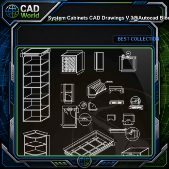 ★【 System Cabinets CAD Drawings V.3】@Autocad Blocks,Drawings,CAD Details,Elevation