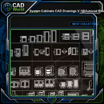 ★【 System Cabinets CAD Drawings V.1】@Autocad Blocks,Drawings,CAD Details,Elevation