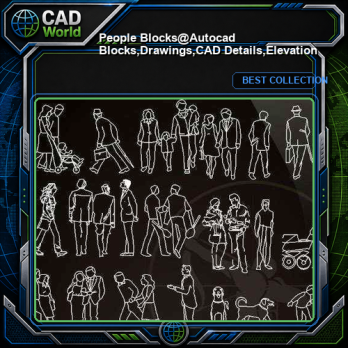 ★【 People Blocks】@Autocad Blocks,Drawings,CAD Details,Elevation