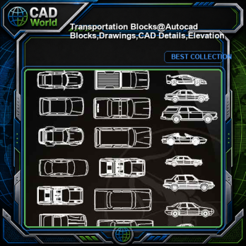 ★【Transportation Blocks】@Autocad Blocks,Drawings,CAD Details,Elevation