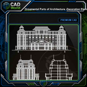 ★【Ornamental Parts of Architecture -Decoration Element CAD Blocks V.4】@Autocad Decoration Blocks,Drawings,CAD Details,Elevation