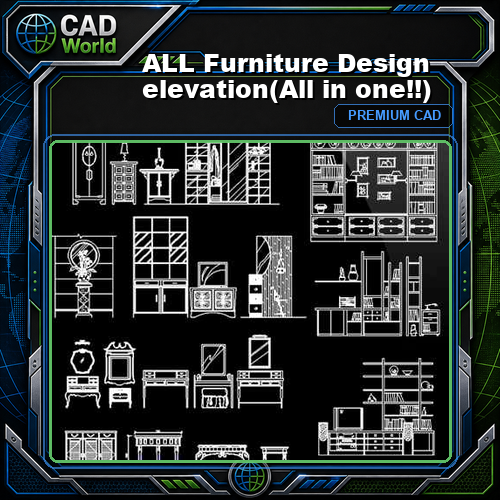 ALL Furniture Design elevation(All in one!!)