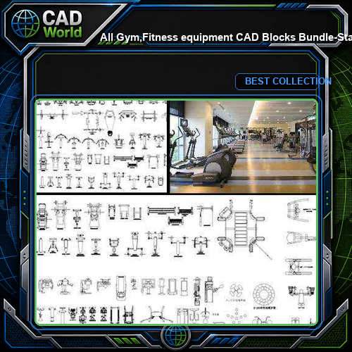 ★【All Gym,Fitness equipment CAD Blocks Bundle-Stadium,Gymnasium, playground, sports hall】@Gem CAD Blocks,Autocad Blocks,Drawings,CAD Details
