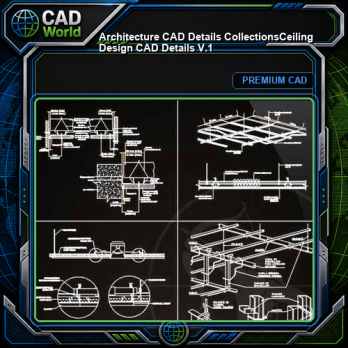 【Architecture CAD Details Collections】Ceiling Design CAD Details V.1