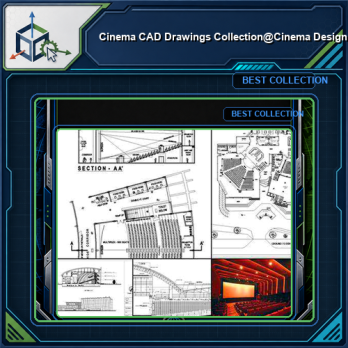 ★【Cinema CAD Drawings Collection】@Cinema Design,Autocad Blocks,Cinema Details,Cinema Section,Cinema elevation design drawings