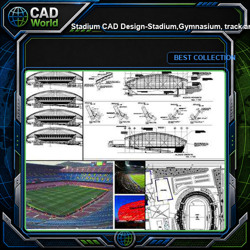 ★【Stadium CAD Design-Stadium,Gymnasium, track and field, playground, sports hall】@CAD Blocks,Autocad Blocks,Drawings,CAD Details