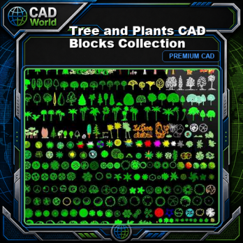 Tree and Plants CAD Blocks Collection