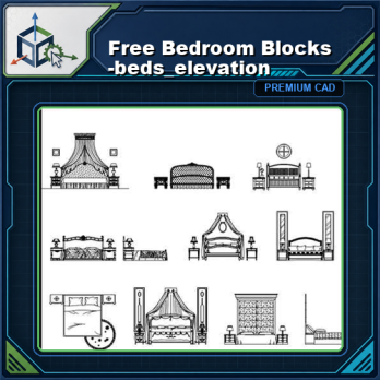 Free Bedroom Blocks -beds_elevation