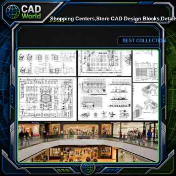 ★【Shopping Centers,Store CAD Design Blocks,Details Bundle】@Shopping centers, department stores, boutiques, clothing stores, women's wear, men's wear, store design-Autocad Blocks,Drawings,CAD Details