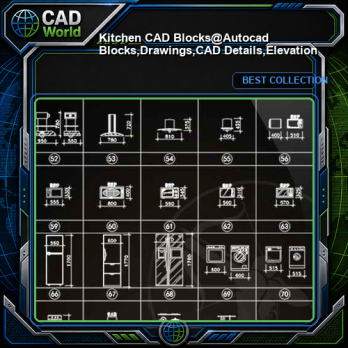★【Kitchen CAD Blocks】@Autocad Blocks,Drawings,CAD Details,Elevation