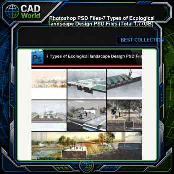 ★Photoshop PSD Files-7 Types of Ecological landscape Design PSD Files (Total 1.77GB💎)