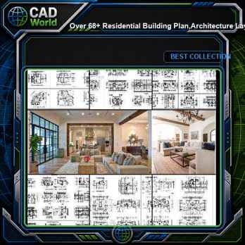 ★【Over 68+ Residential Building Plan,Architecture Layout,Building Plan Design CAD Design,Details Collection】@Autocad Blocks,Drawings,CAD Details,Elevation
