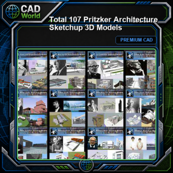 💎★Total 107 Pritzker Architecture Sketchup 3D Models★ (💎Best Recommanded!!)