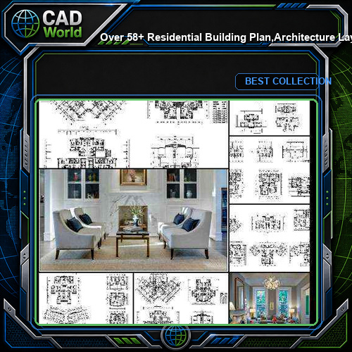 ★【Over 58+ Residential Building Plan,Architecture Layout,Building Plan Design CAD Design,Details Collection】@Autocad Blocks,Drawings,CAD Details,Elevation
