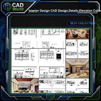 ★【Interior Design CAD Design,Details,Elevation Collection V.2】Residential Building,Living room,Bedroom,Restroom,Decoration@Autocad Blocks,Drawings,CAD Details,Elevation