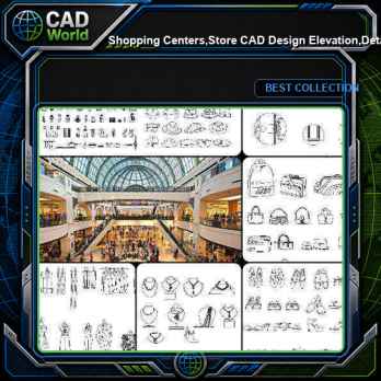 ★【Shopping Centers,Store CAD Design Elevation,Details Elevation Bundle】V.3@Shopping centers, department stores, boutiques, clothing stores, women's wear, men's wear, store design-Autocad Blocks,Drawings,CAD Details,Elevation