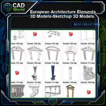 European Architecture Elements 3D Models-Sketchup 3D Models
