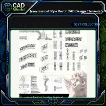 ★【Neoclassical Style Decor CAD Design Elements  V.9】Neoclassical interior, Home decor,Traditional home decorating,Decoration