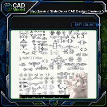 ★【Neoclassical Style Decor CAD Design Elements  V.6】Neoclassical interior, Home decor,Traditional home decorating,Decoration