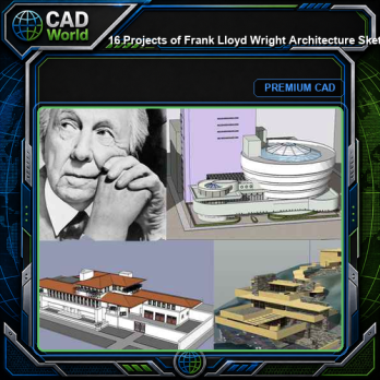 💎16 Projects of Frank Lloyd Wright Architecture Sketchup 3D Models(Recommanded!!)