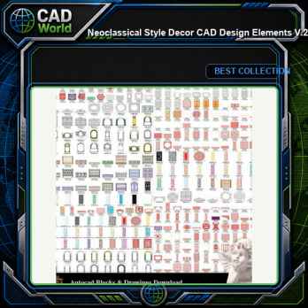 ★【Neoclassical Style Decor CAD Design Elements  V.2】Neoclassical interior, Home decor,Traditional home decorating,Decoration