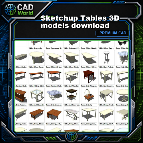 Sketchup Tables 3D models download