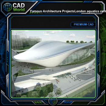 💎【Famous Architecture Projects】London aquatics center Sketchup 3d model-Zaha hadid architecture