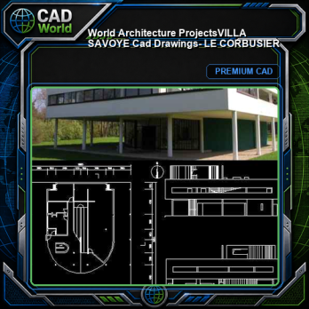 💎【World Architecture Projects】VILLA SAVOYE Cad Drawings- LE CORBUSIER