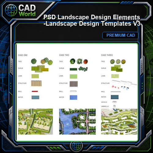 ★【 PSD Landscape Design Elements -Landscape Design Templates V3】