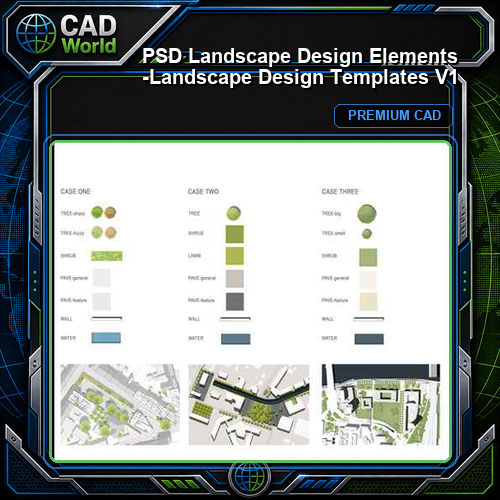 ★【 PSD Landscape Design Elements -Landscape Design Templates V1】
