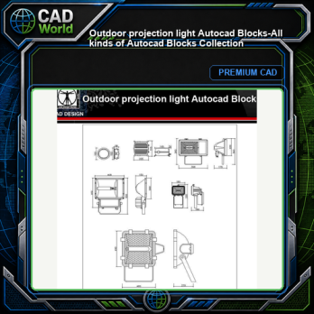 ★【Outdoor projection light Autocad Blocks】-All kinds of Autocad Blocks Collection