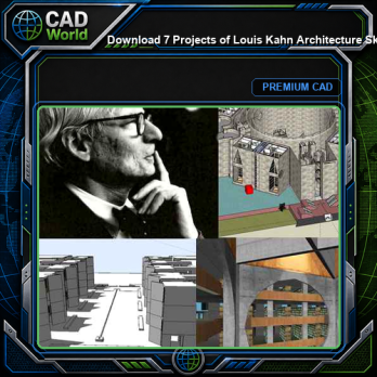 💎Download 7 Projects of Louis Kahn Architecture Sketchup 3D Models(*.skp file format).