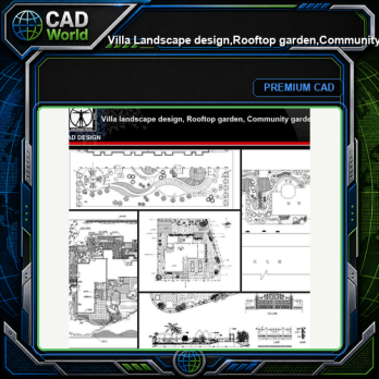 ★【Villa Landscape design,Rooftop garden,Community garden CAD Drawings Bundle V.5】All kinds of Landscape design CAD Drawings