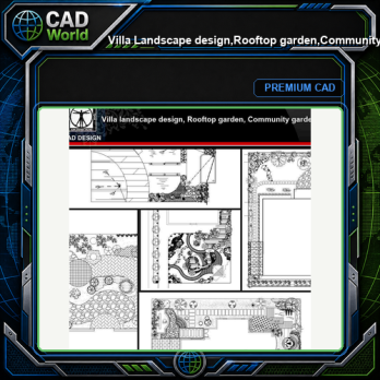 ★【Villa Landscape design,Rooftop garden,Community garden CAD Drawings Bundle V.4】All kinds of Landscape design CAD Drawings