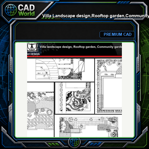 ★【Villa Landscape design,Rooftop garden,Community garden CAD Drawings Bundle V.4】All kinds of Landscape design CAD Drawings
