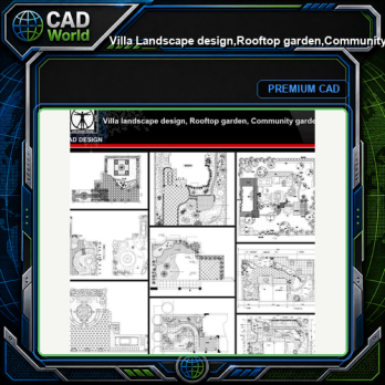 ★【Villa Landscape design,Rooftop garden,Community garden CAD Drawings Bundle V.2】All kinds of Landscape design CAD Drawings