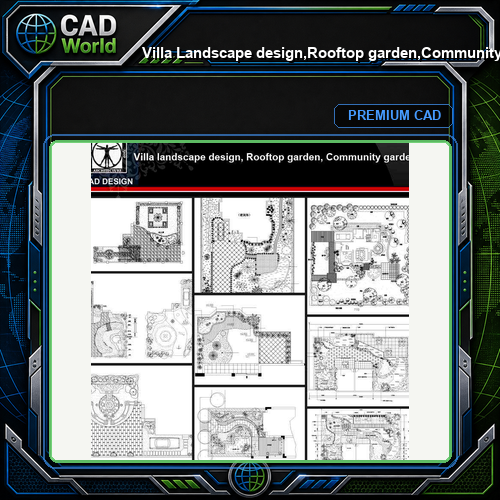 ★【Villa Landscape design,Rooftop garden,Community garden CAD Drawings Bundle V.2】All kinds of Landscape design CAD Drawings