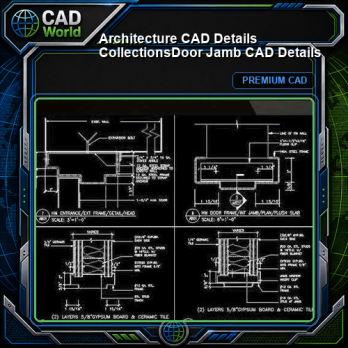 【Architecture CAD Details Collections】Door Jamb CAD Details