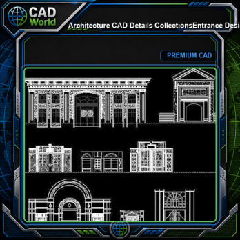 【Architecture CAD Details Collections】Entrance Design CAD Details,Door Details