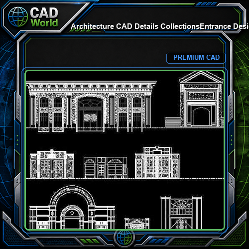 【Architecture CAD Details Collections】Entrance Design CAD Details,Door Details