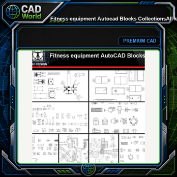★【Fitness equipment Autocad Blocks Collections】All kinds of Fitness equipment CAD Blocks