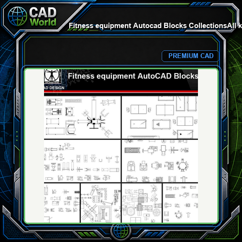 ★【Fitness equipment Autocad Blocks Collections】All kinds of Fitness equipment CAD Blocks
