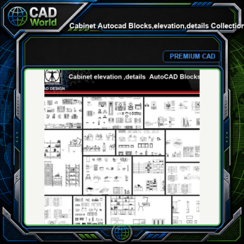 ★【Cabinet Autocad Blocks,elevation,details Collections】All kinds of Cabinet Design CAD Drawings