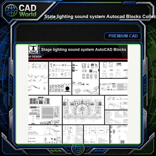 ★【State lighting sound system Autocad Blocks Collections】All kinds of State lighting CAD Drawings