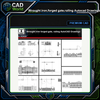 ★【Wrought iron,forged gate,railing Autocad Drawings】All kinds of Wrought iron CAD Drawings