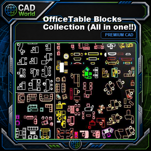 OfficeTable Blocks Collection (All in one!!)