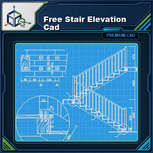 Free Stair Elevation Cad